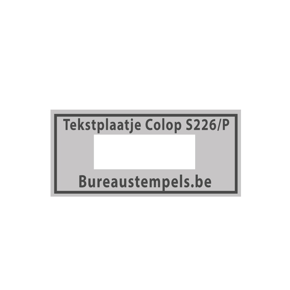 Tekstplaatje Colop S226/p