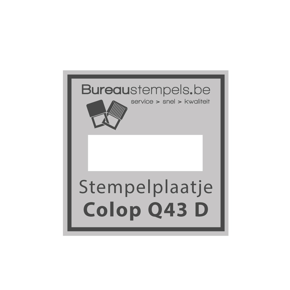 Stempel tekstplaatje Colop Printer Q43/D
