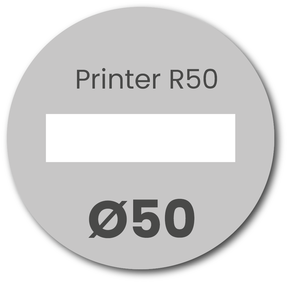 Stempelplaatje/tekstplaatje Colop R50/D