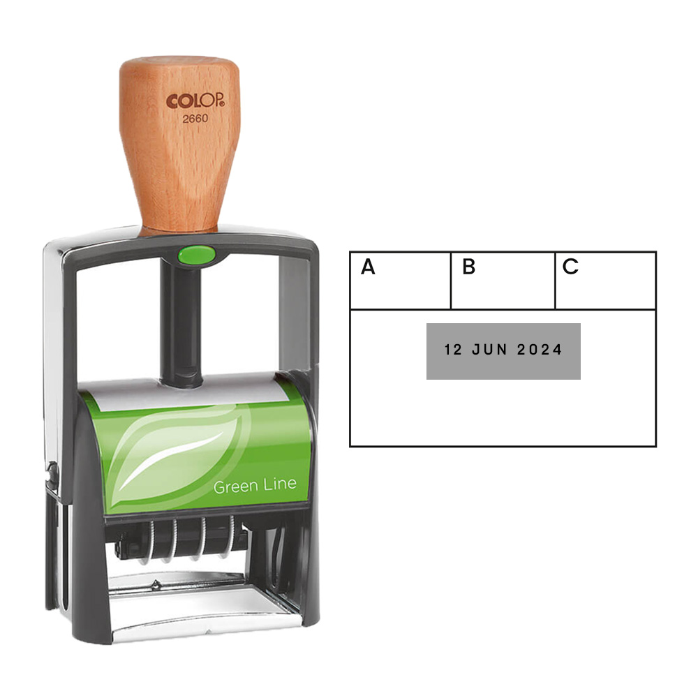 Apotheek Colop 2660 Green Line met datum