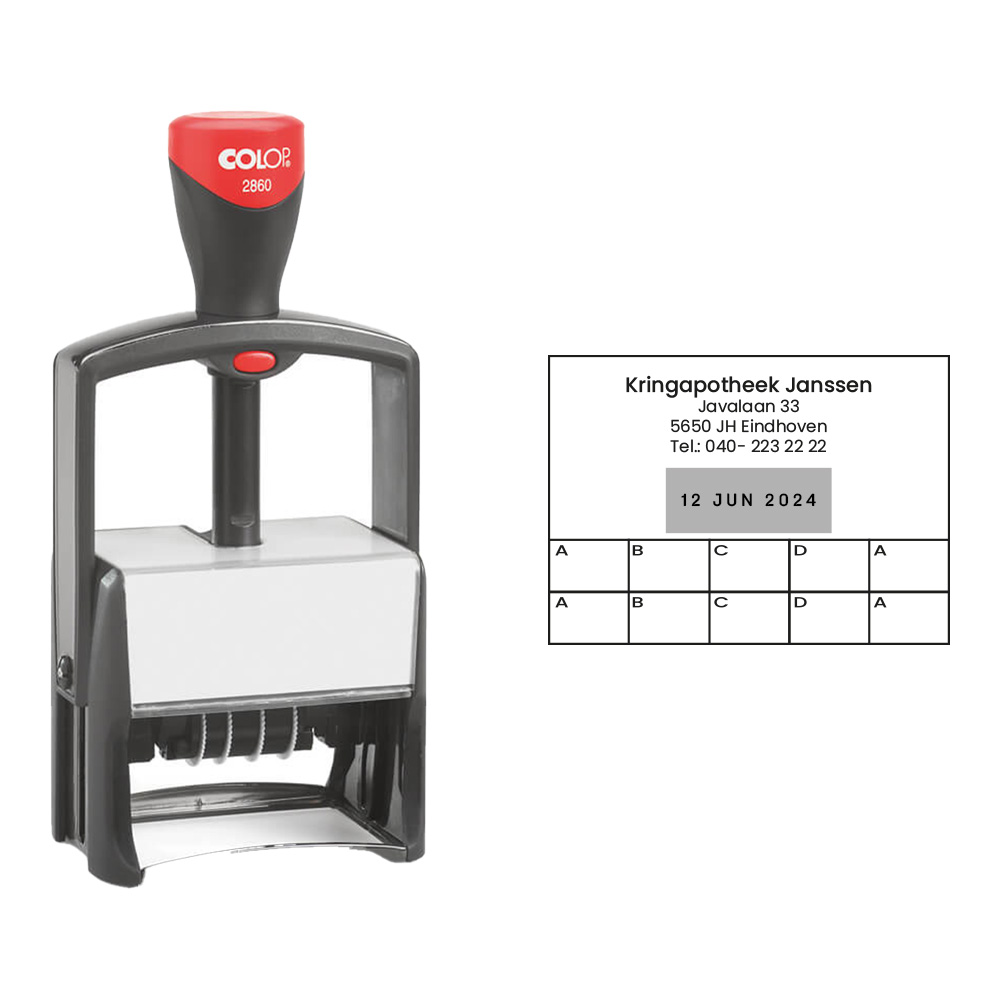 Apotheek stempel Colop 2860 type A2