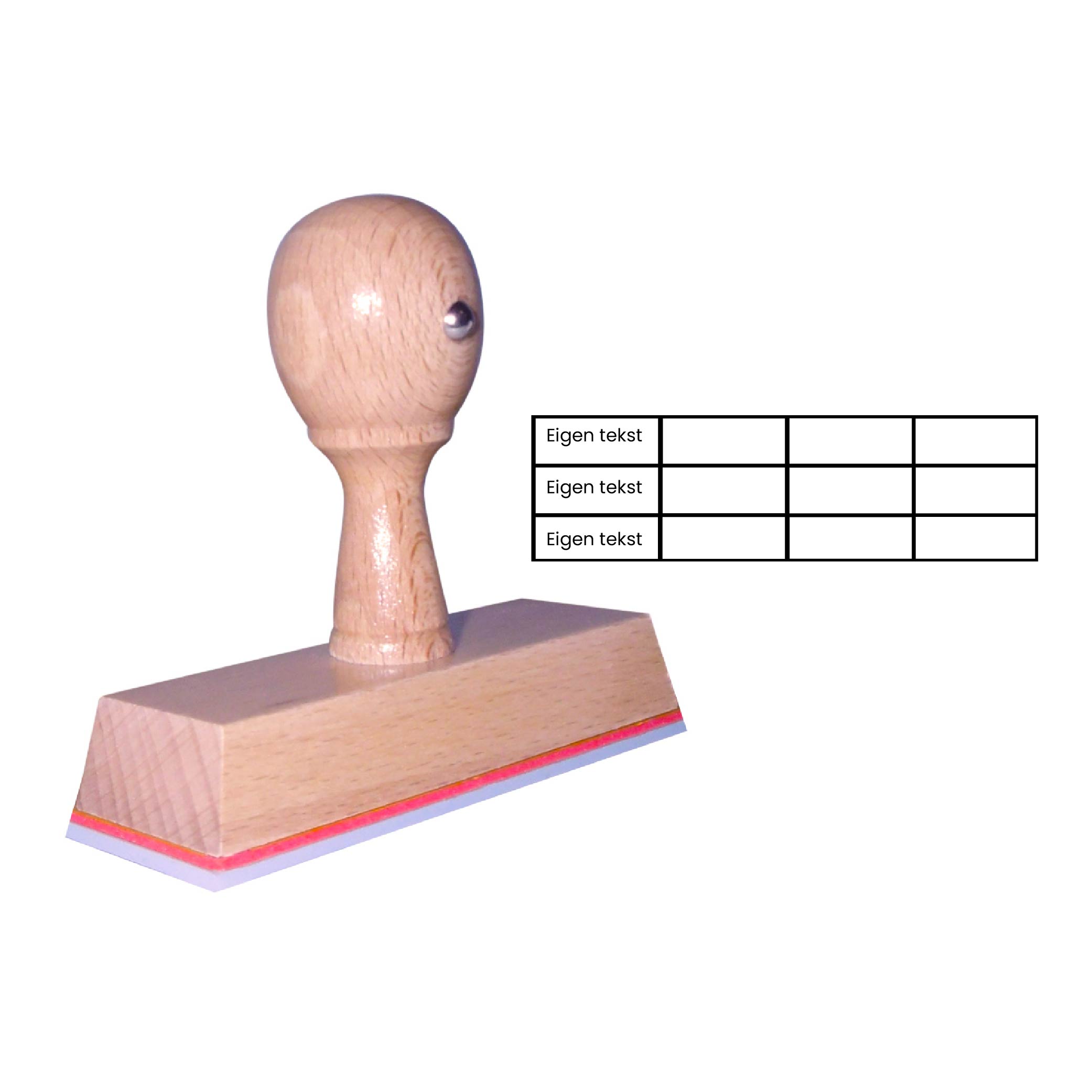 Boekhoudstempel 90x30 mm. ontwerp