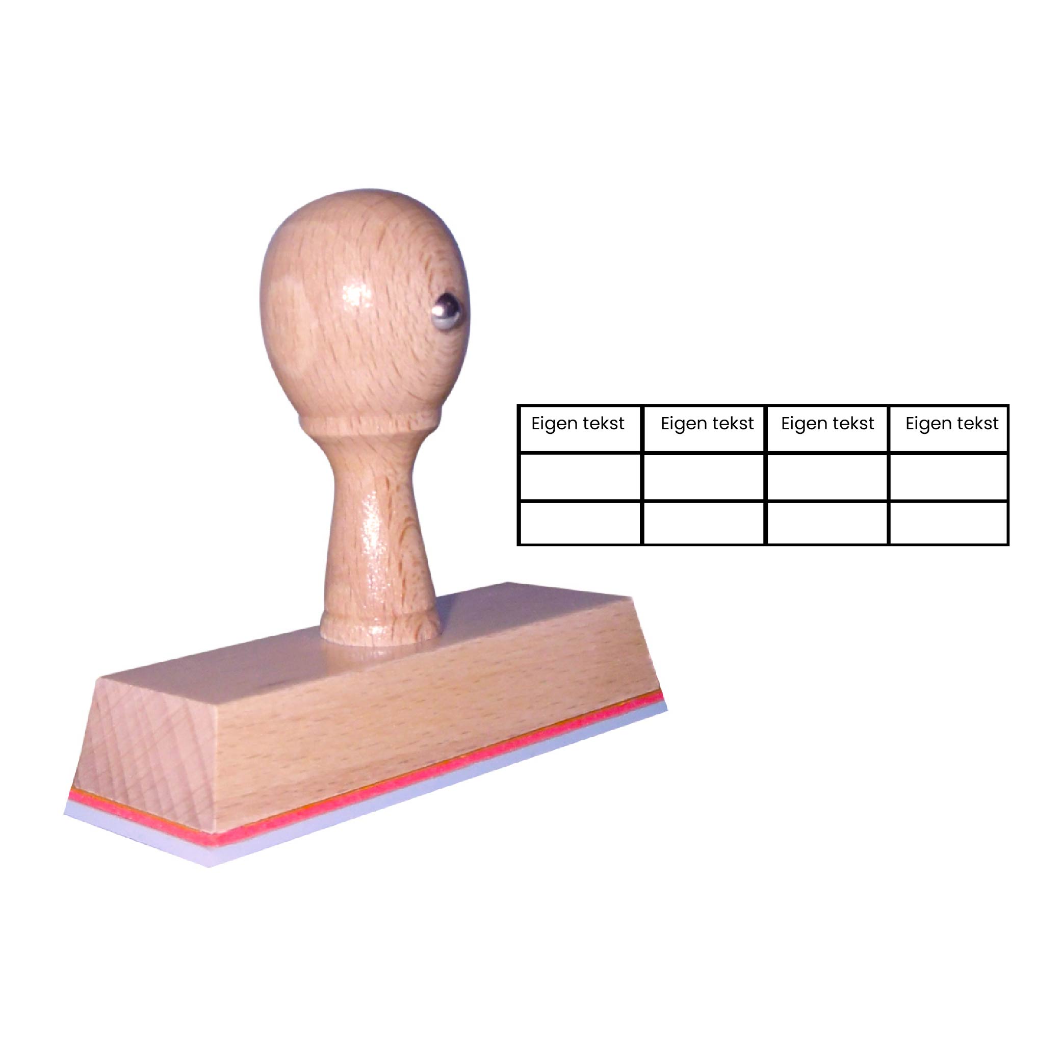 Boekhoudstempel Handstempel 100x30 mm. op maat