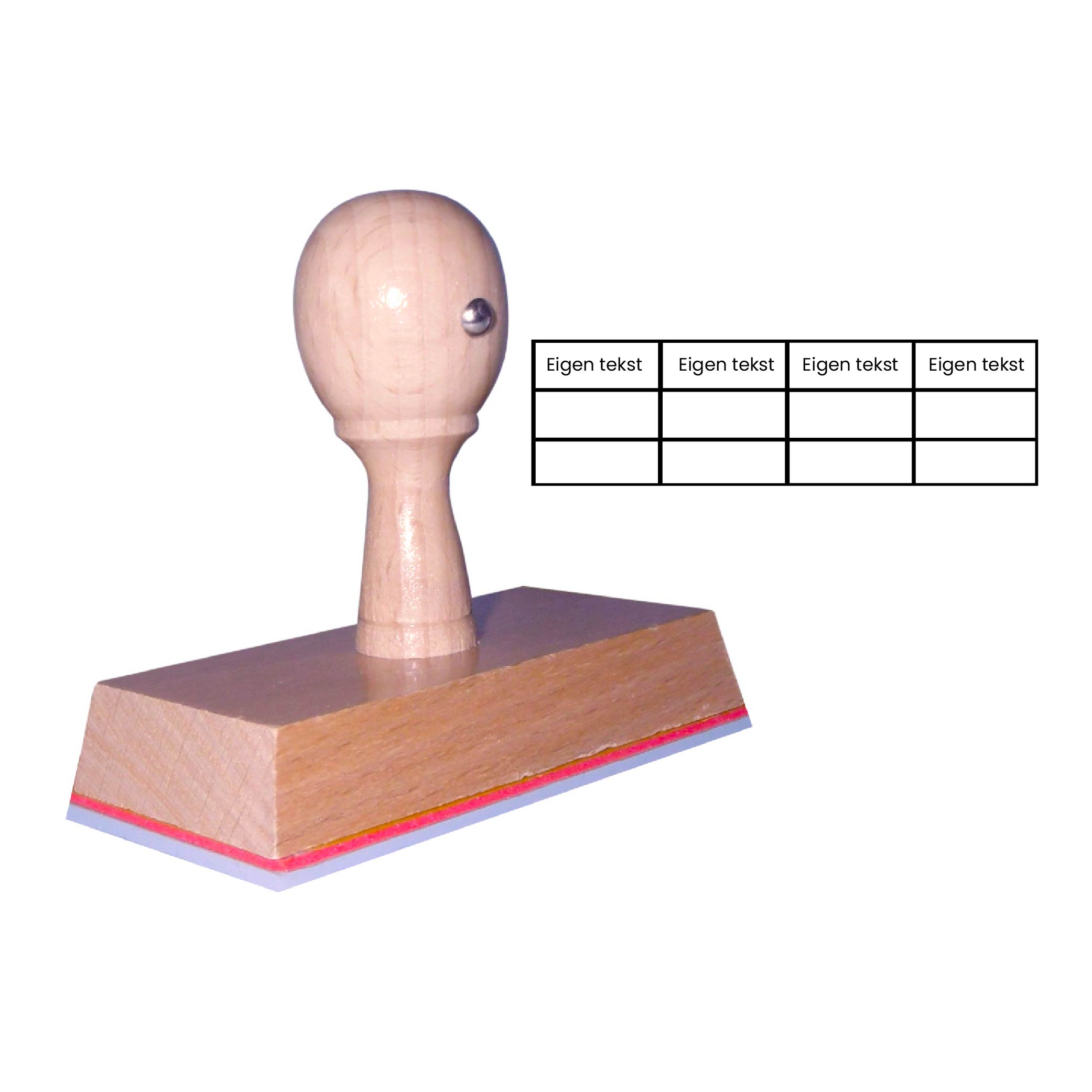 Boekhoudstempel Handstempel 100x40 mm. op maat
