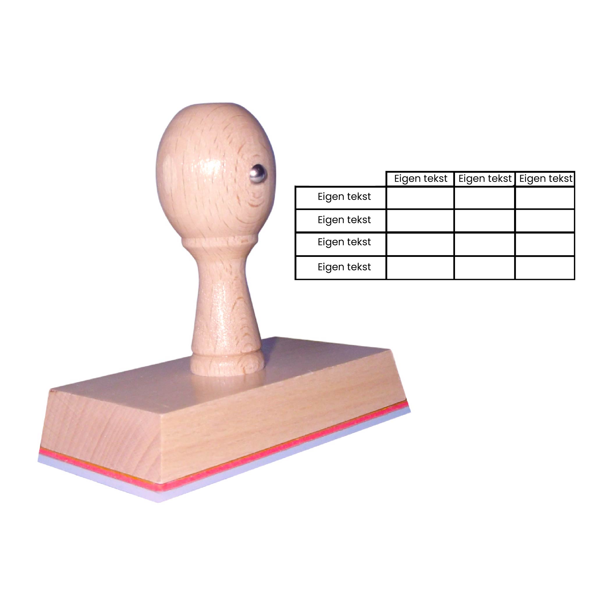 Boekhoud handstempel 90x45 mm. ontwerp