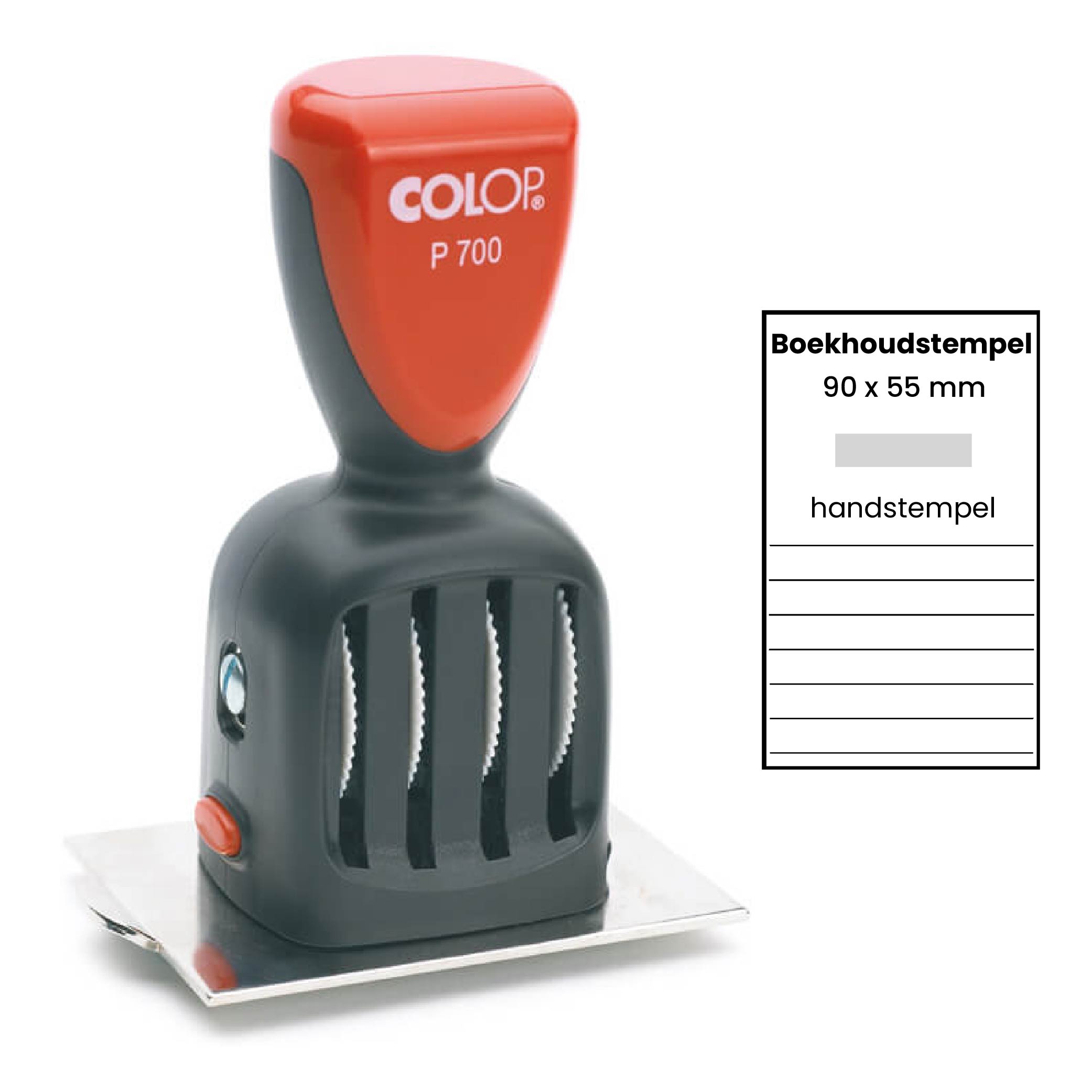 Boekhoudstempel Colop P700 ontwerp