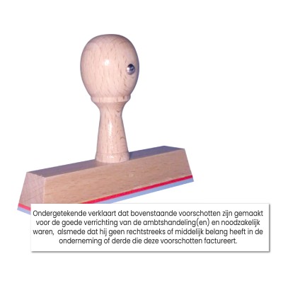 Houten Handstempel 100x20 mm Deurwaarder