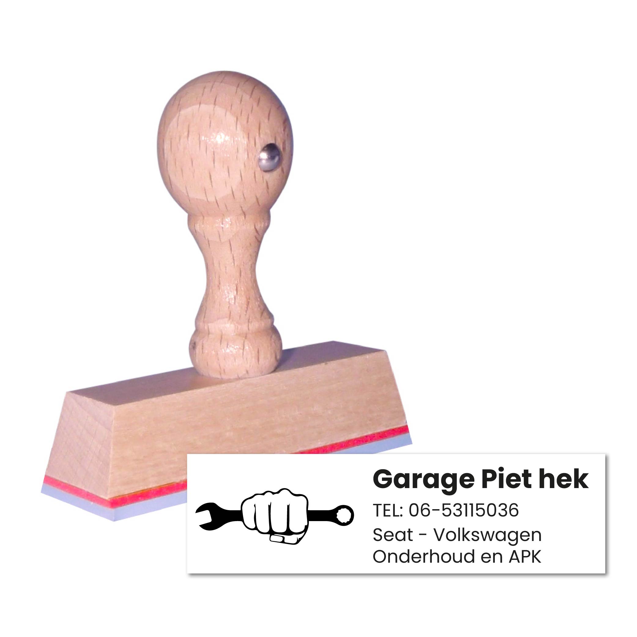Garage handstempel 70x20 mm