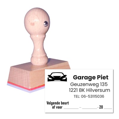 Garage handstempel 55x35 mm