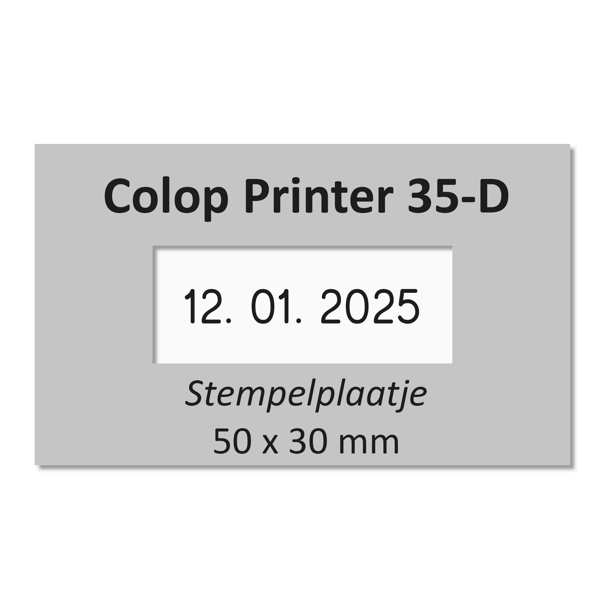 Stempelplaatje Colop Printer 35 met Datum