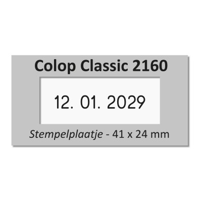 Tekstplaatjes stempel Colop Classic 2160 en Expert 3160