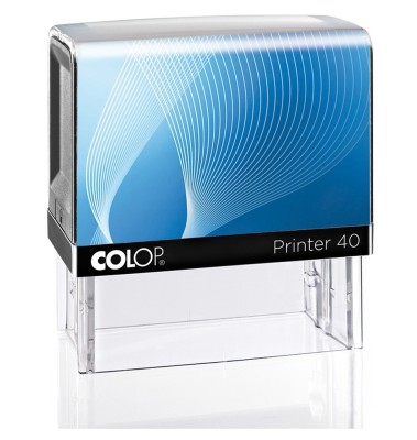 Colop Printer 40. Zelfinktende stempel met max. 6 regels tekst en/of logo.