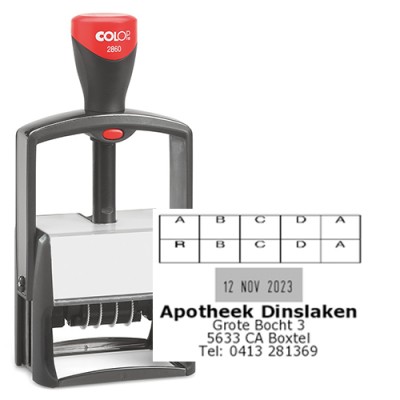 Apotheek stempel Colop 2860 type A2