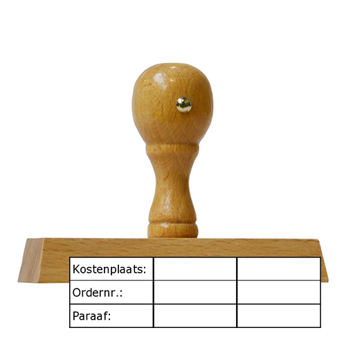 Boekhoudstempel Handstempel 100x30 mm. op maat