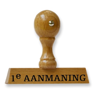 Handstempel 1e AANMANING