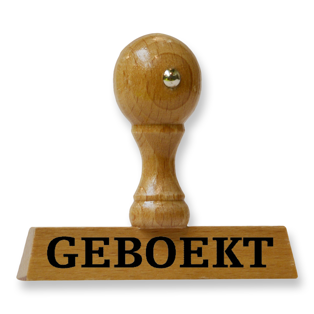 Handstempel GEBOEKT