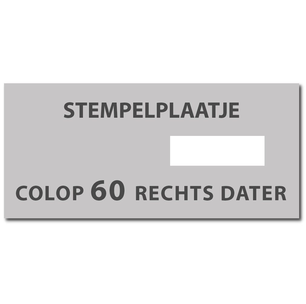Tekstplaatje Colop Printer 60 datum rechts