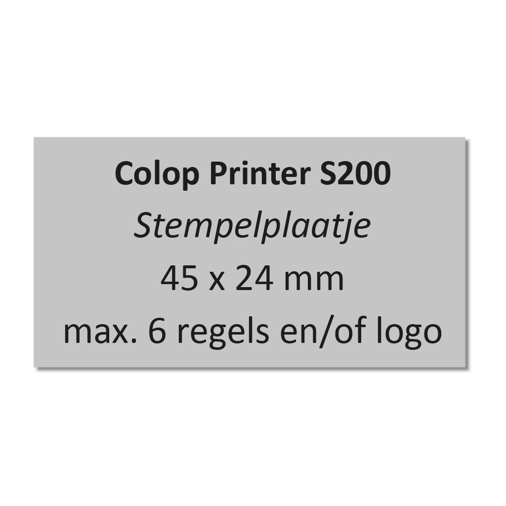 Tekstplaatje Colop Printer S200