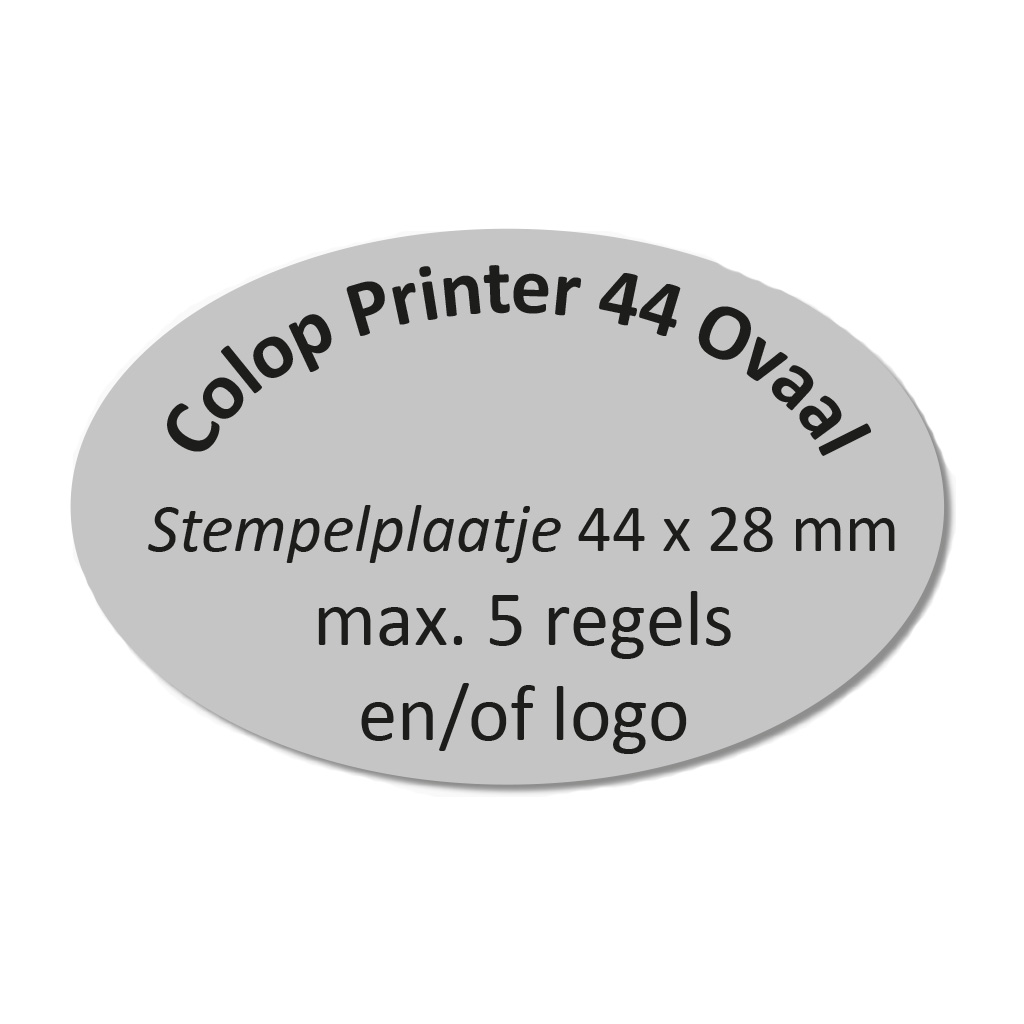 Tekstplaatje Colop Printer Ovaal 44
