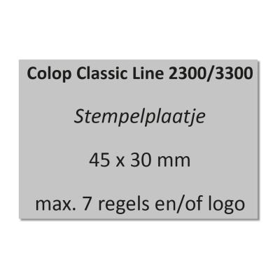 Colop 2300 & 3300 stempelplaatje