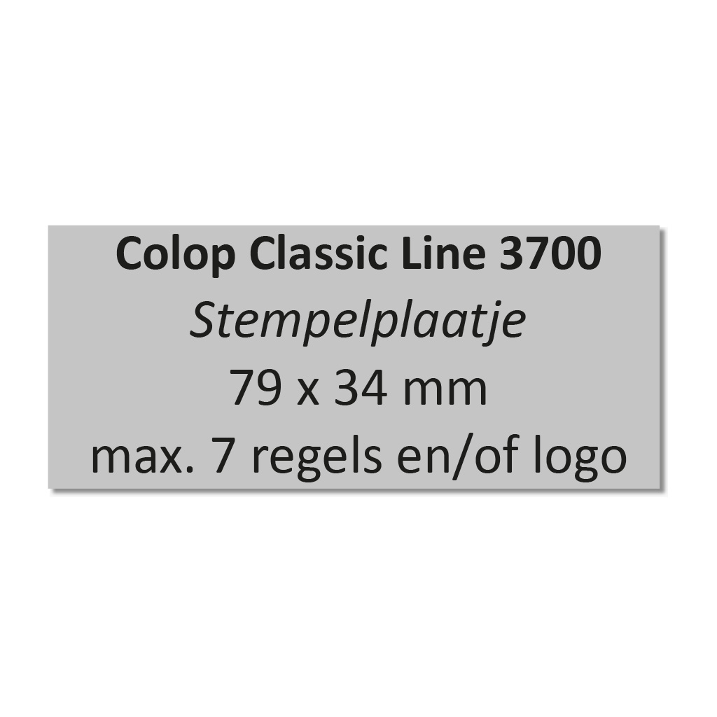 Tekstplaatje Colop eXpert 3700