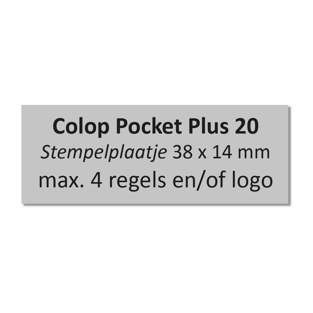 Tekstplaatje Colop Pocket Stamp 20