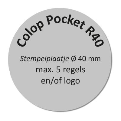 Tekstplaatje Colop Pocket Stamp R40