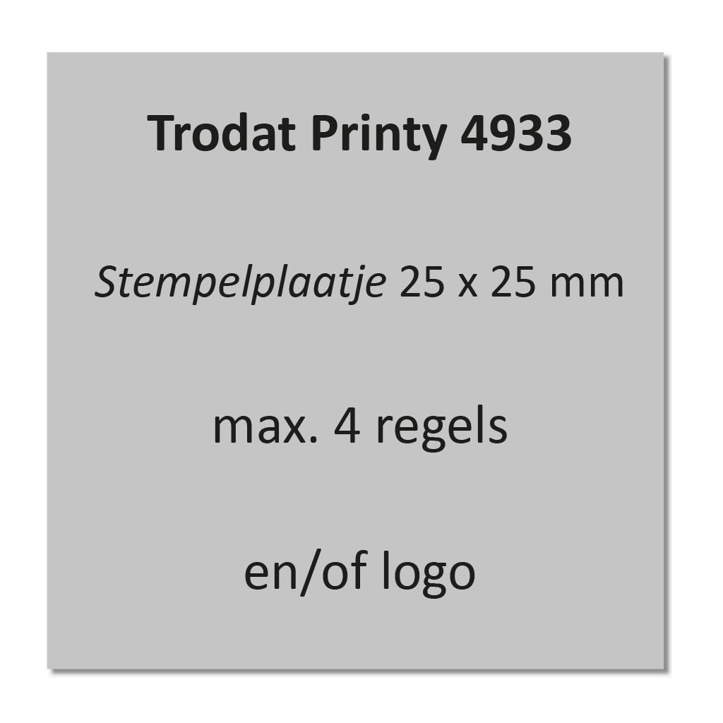 Trodat Printy 4933 Tekstplaatje