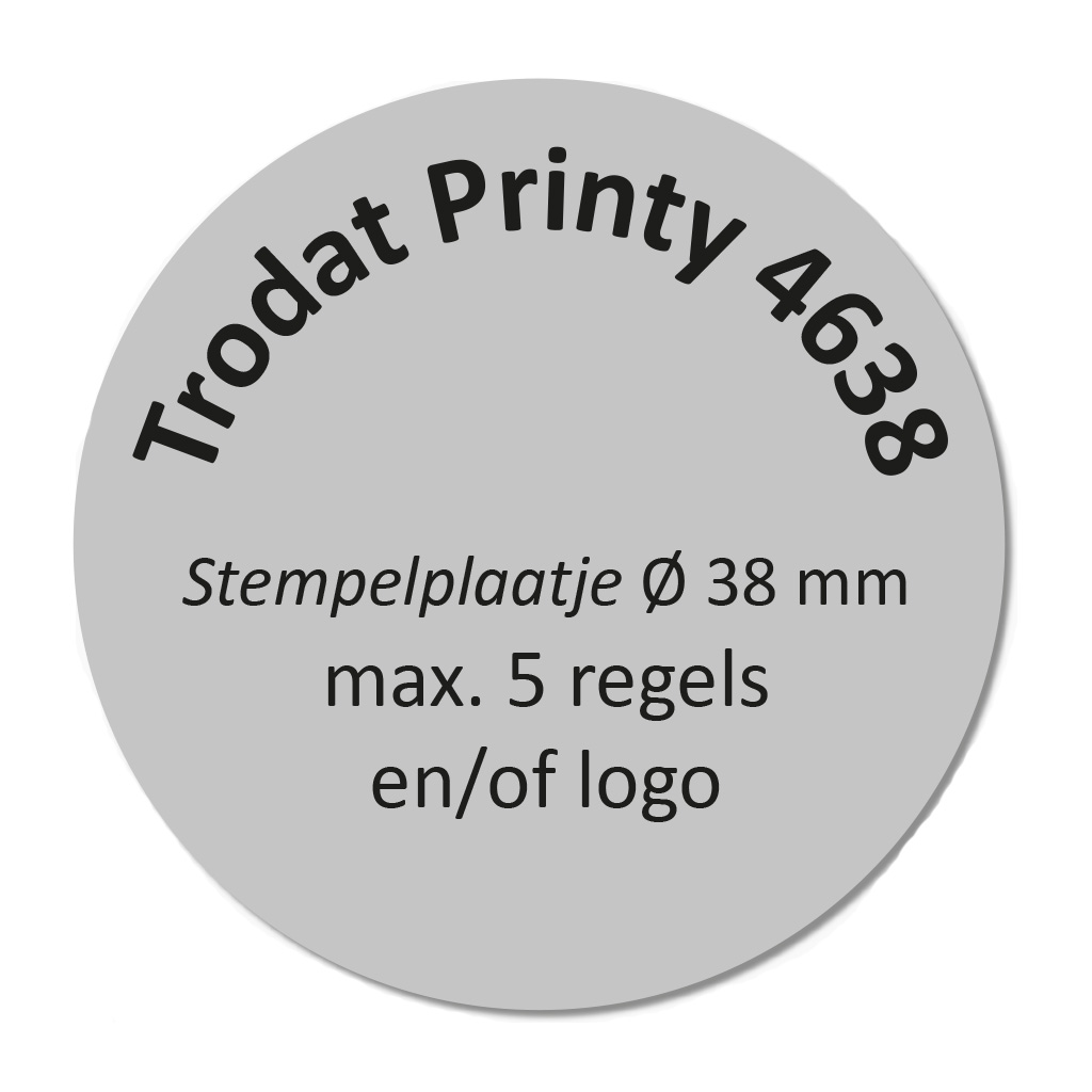 Trodat Printy 4638 Tekstplaatje