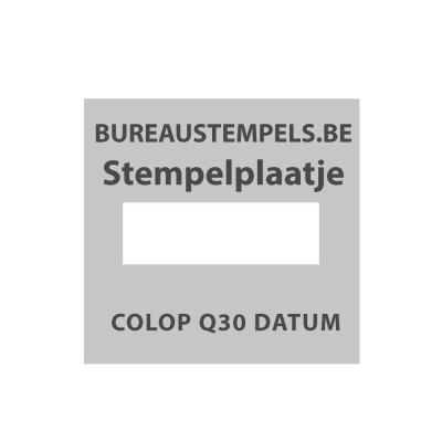 Tekstplaatje Colop Printer Q30 datumstempel | Bureaustempels.be