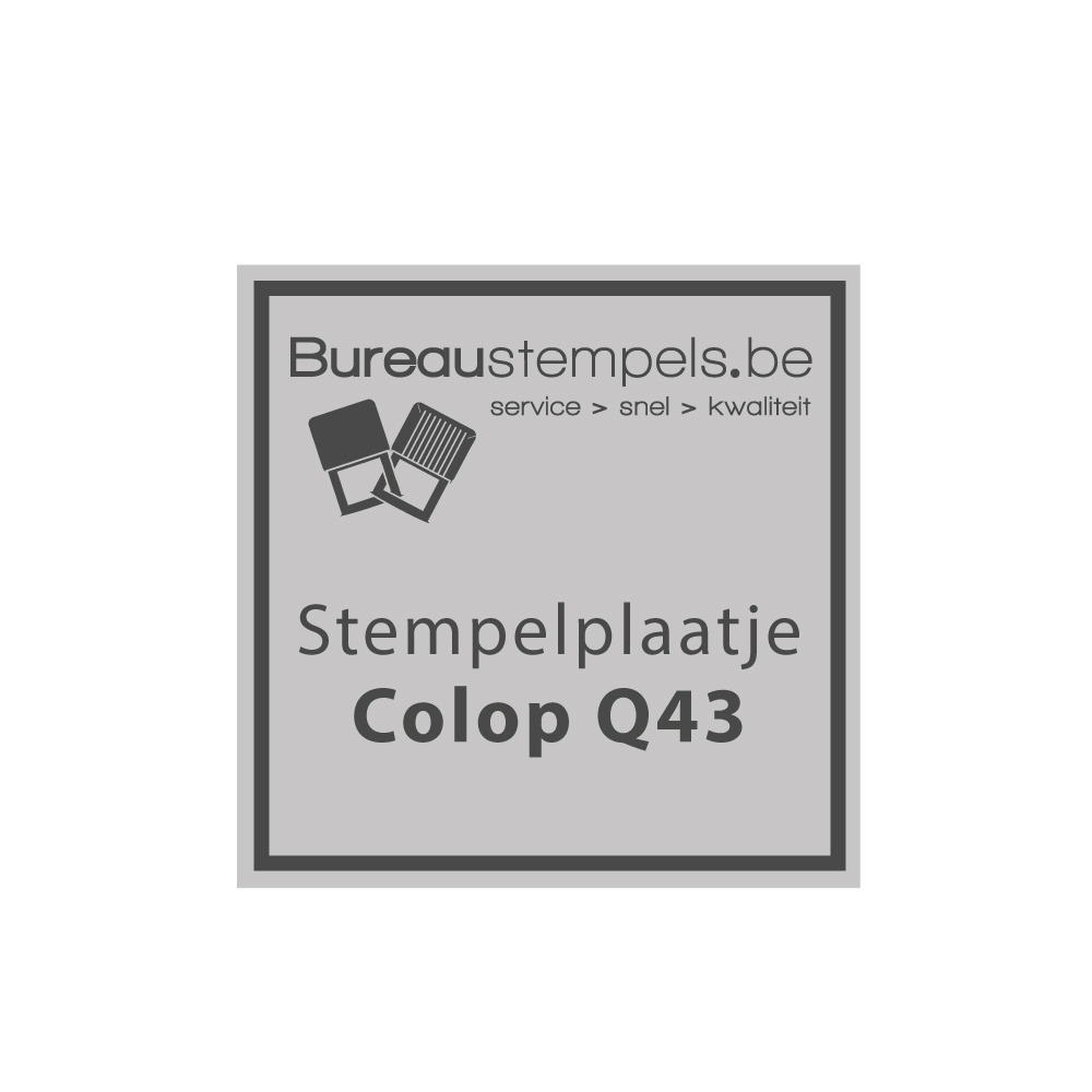 Stempelplaatje voor de Colop Printer Q43 | Bureaustempels.be