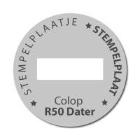 Stempelplaatje/tekstplaatje Colop R50/D