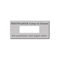 Tekstplaatje Colop 52 Datum