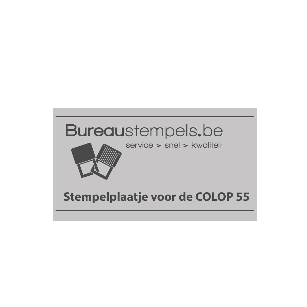 Stempelplaatje voor de Colop 55